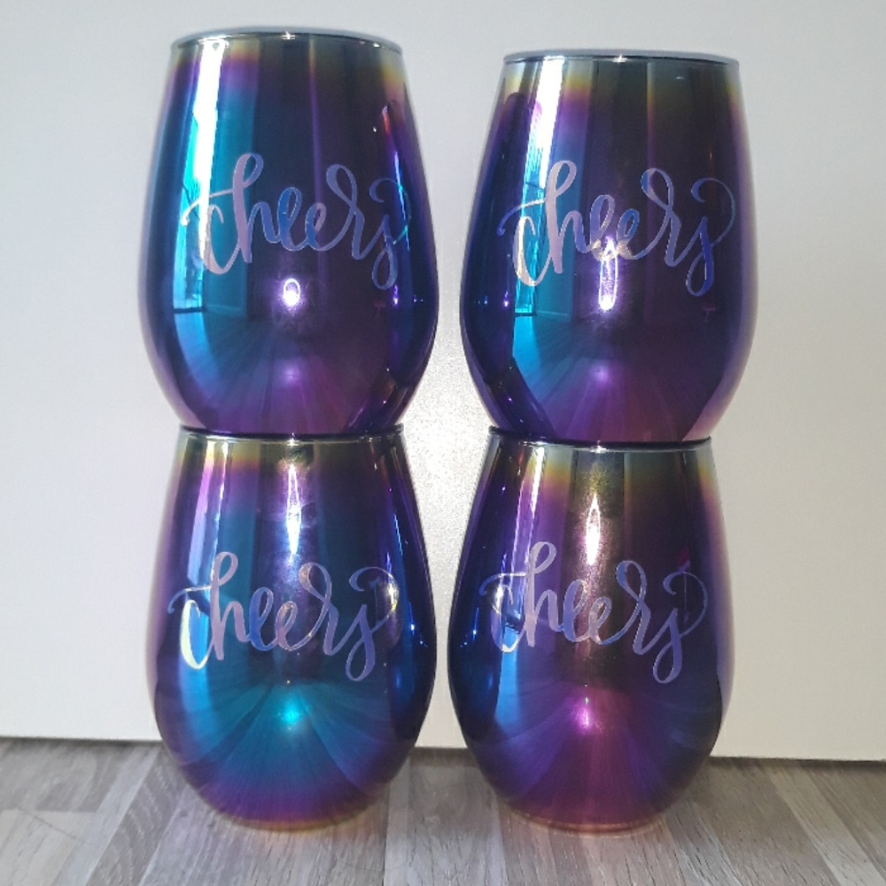 RAINBOW FUSION STEMLESS WINE GLASS